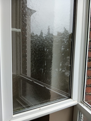 Streifenfrei gereinigtes Fenster nach der Glasreinigung in Langenfeld